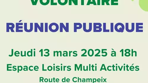 Réunion Publique Points d'apports volontaire